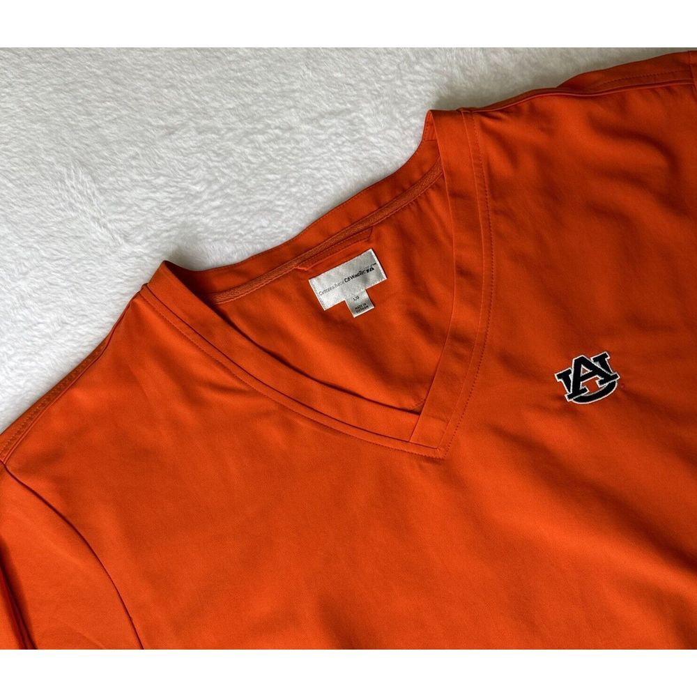 NEW Auburn University Tigers LARGE Cutter/Buck ORANGE WeatherTec Pullover Jacket